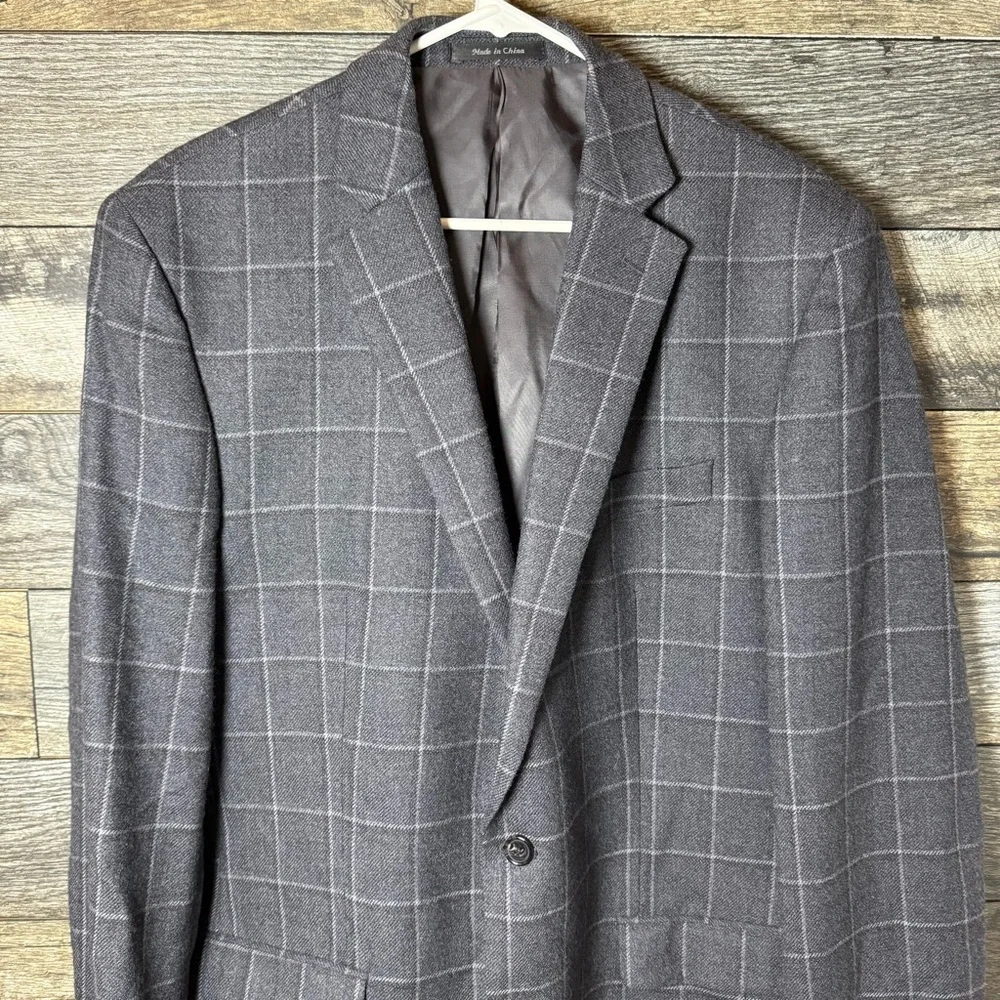 Lauren Ralph Lauren Gray Plaid Blazer - Picture 1 of 14